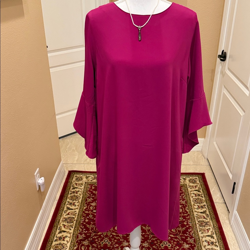 Elegant Pink Midi Dress